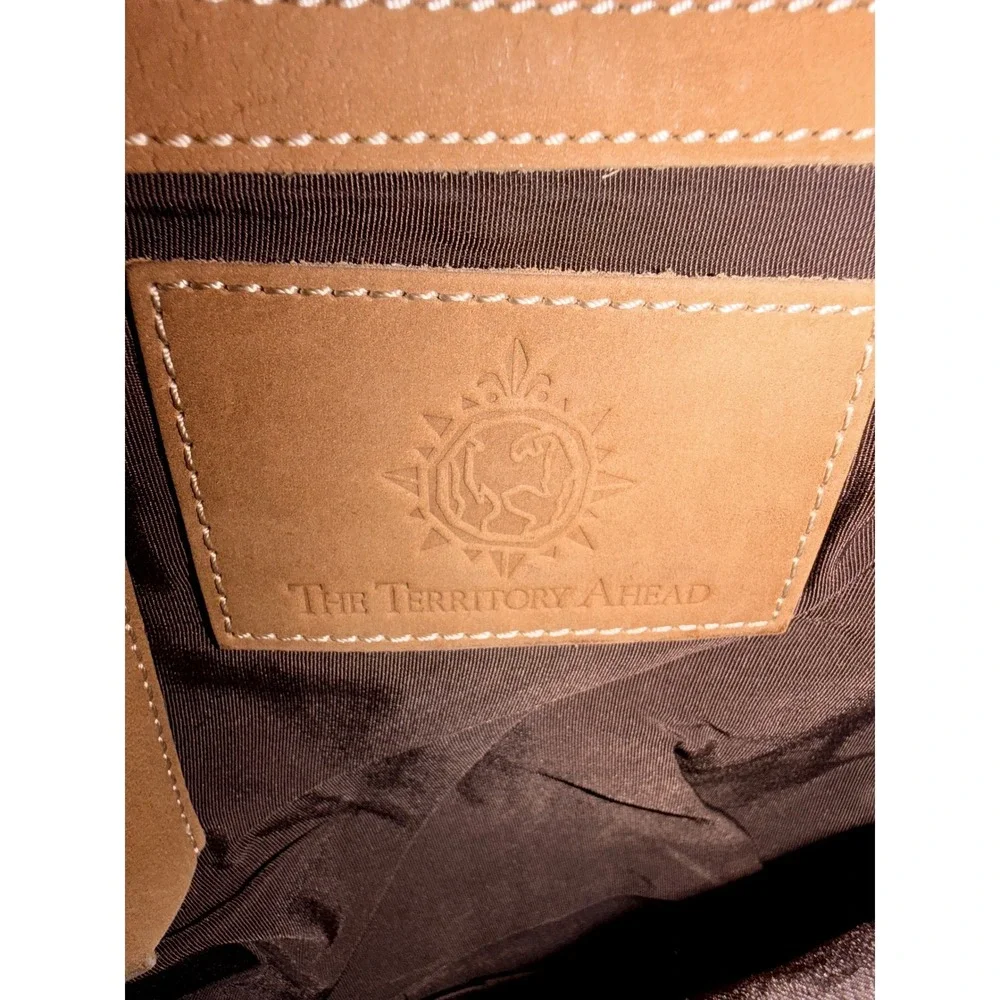 The Territory Ahead Tan Leather Messenger Bag Crossbody Tactical Travel Mens Bag